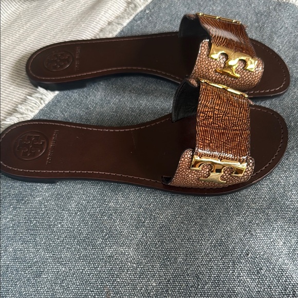 Tory Burch Shoes - Tory Burch Brown and Gold Sandals